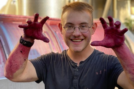 Under the motto &quot;Vineyard instead of workshop&quot;, people with intellectual disabilities help out in the vineyard within the scope of their abilities - from pruning and harvesting to pressing, the project offers the opportunity to accompany all stages of winegrowing., © Weingut Dautermann