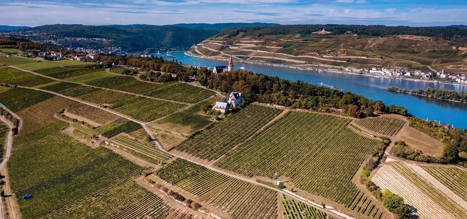 Binger Kirchberg mit Sankt Ruperts Kloster